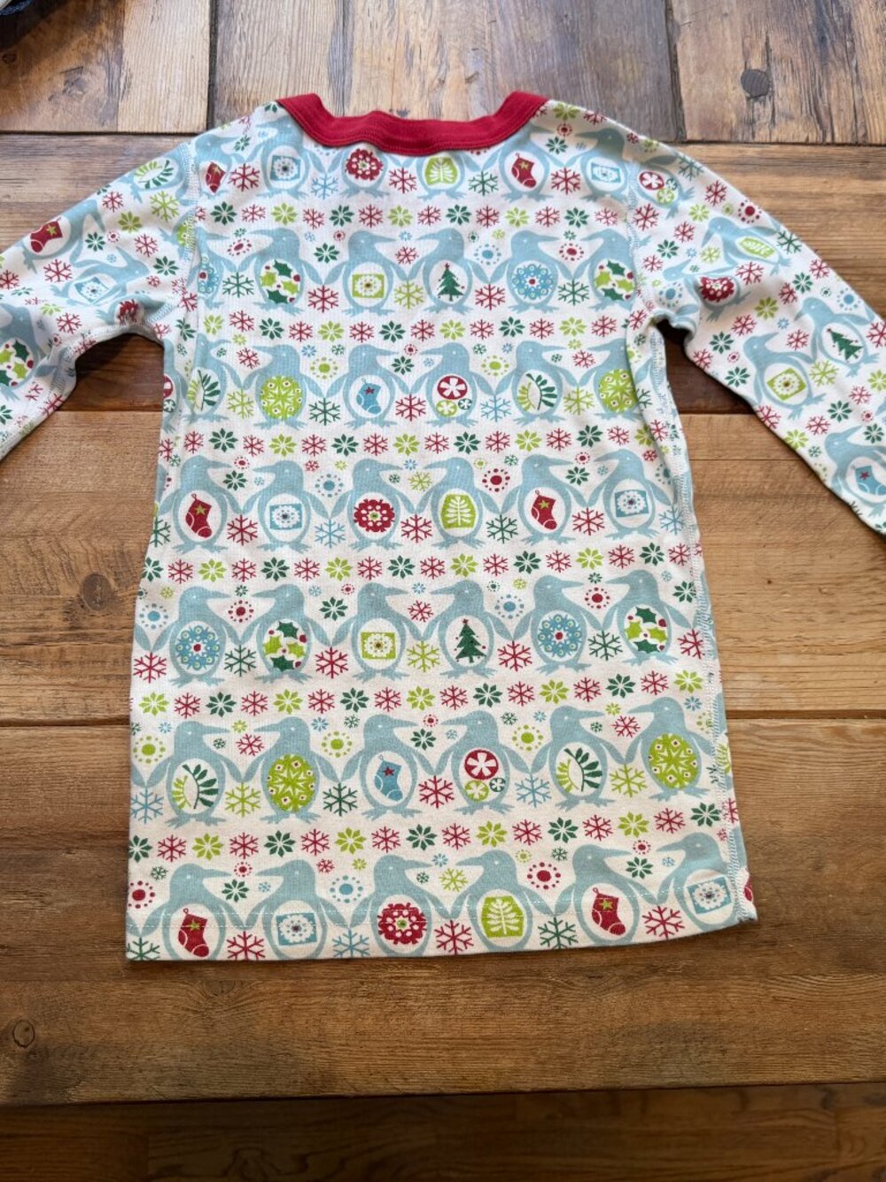 Hanna Andersson 150 12 PAJAMA TOP 100% Organic Cotton Christmas Theme Girl Boy